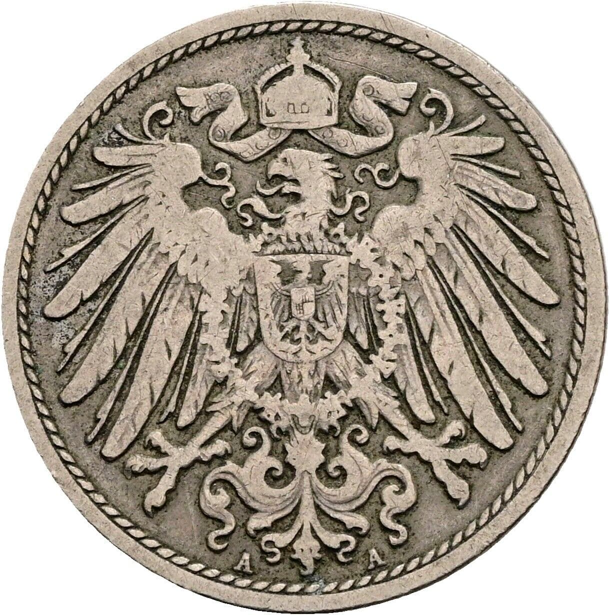 10 Pfennig 1900 A – Rückseite
