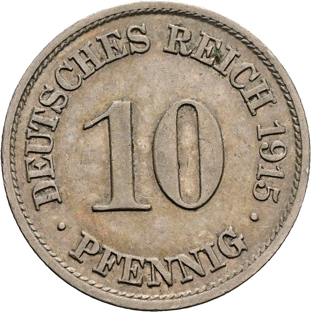 10 Pfennig 1915 A – Vorderseite