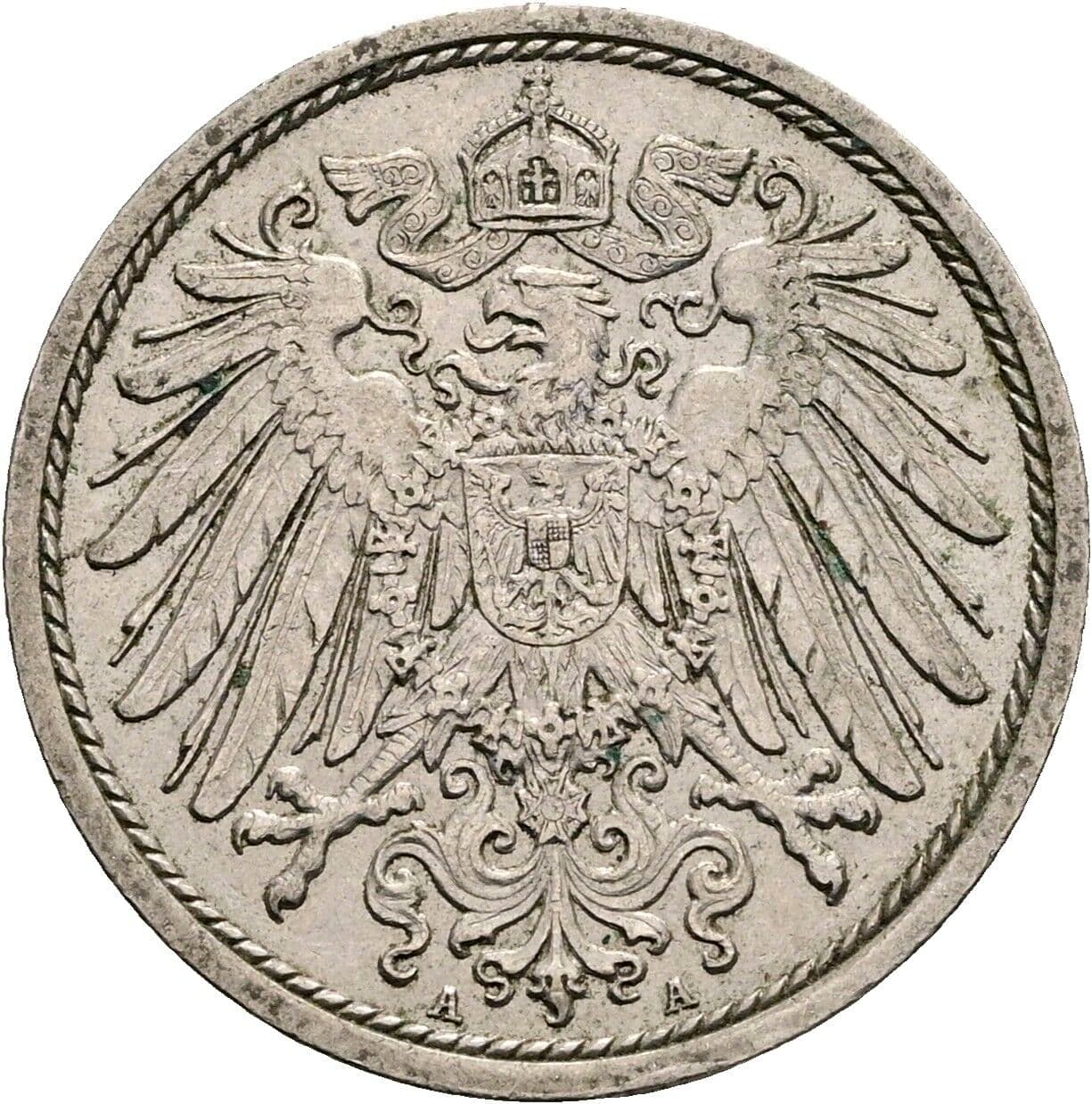 10 Pfennig 1911 A – Rückseite