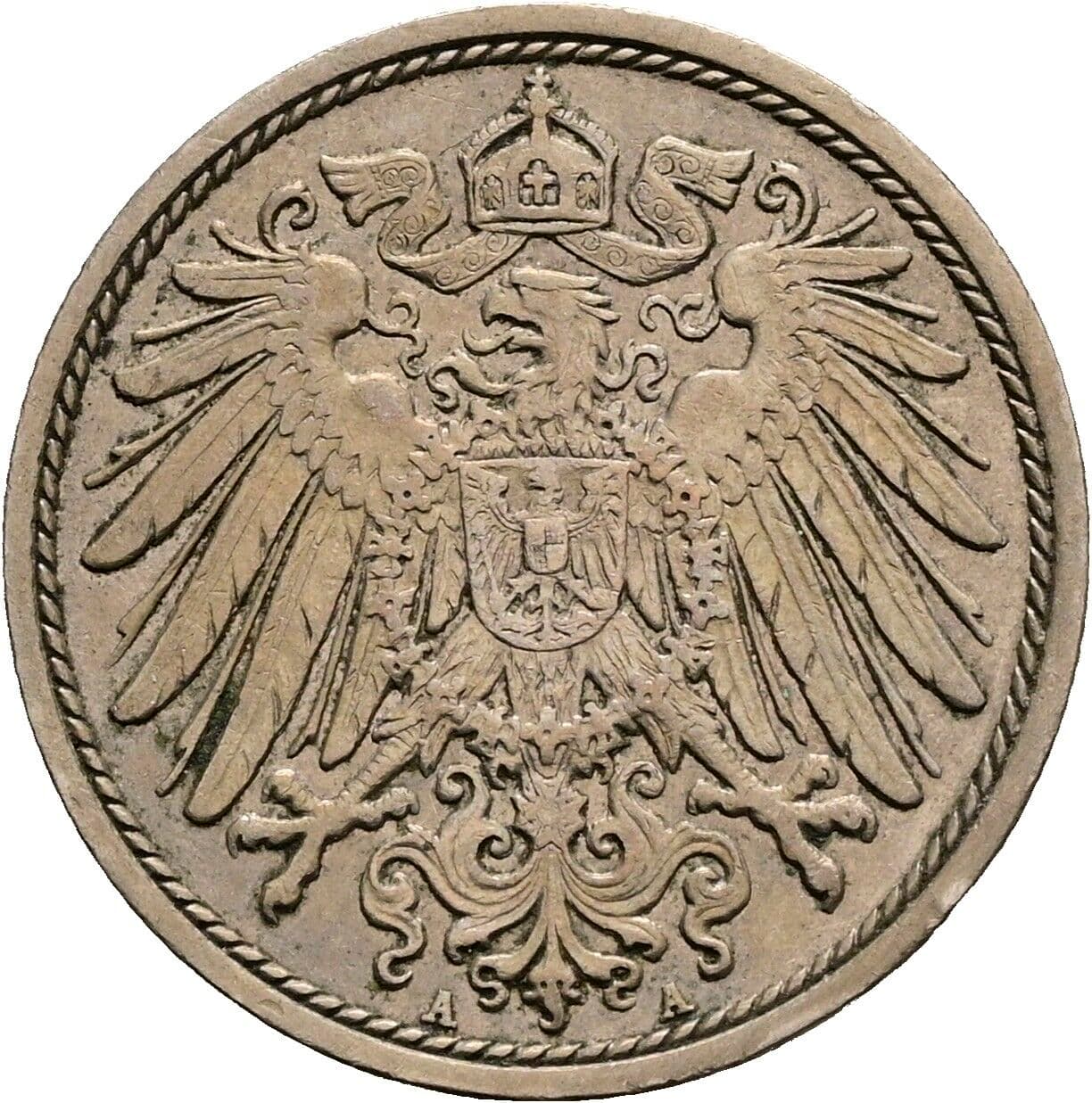 10 Pfennig 1911 A – Rückseite