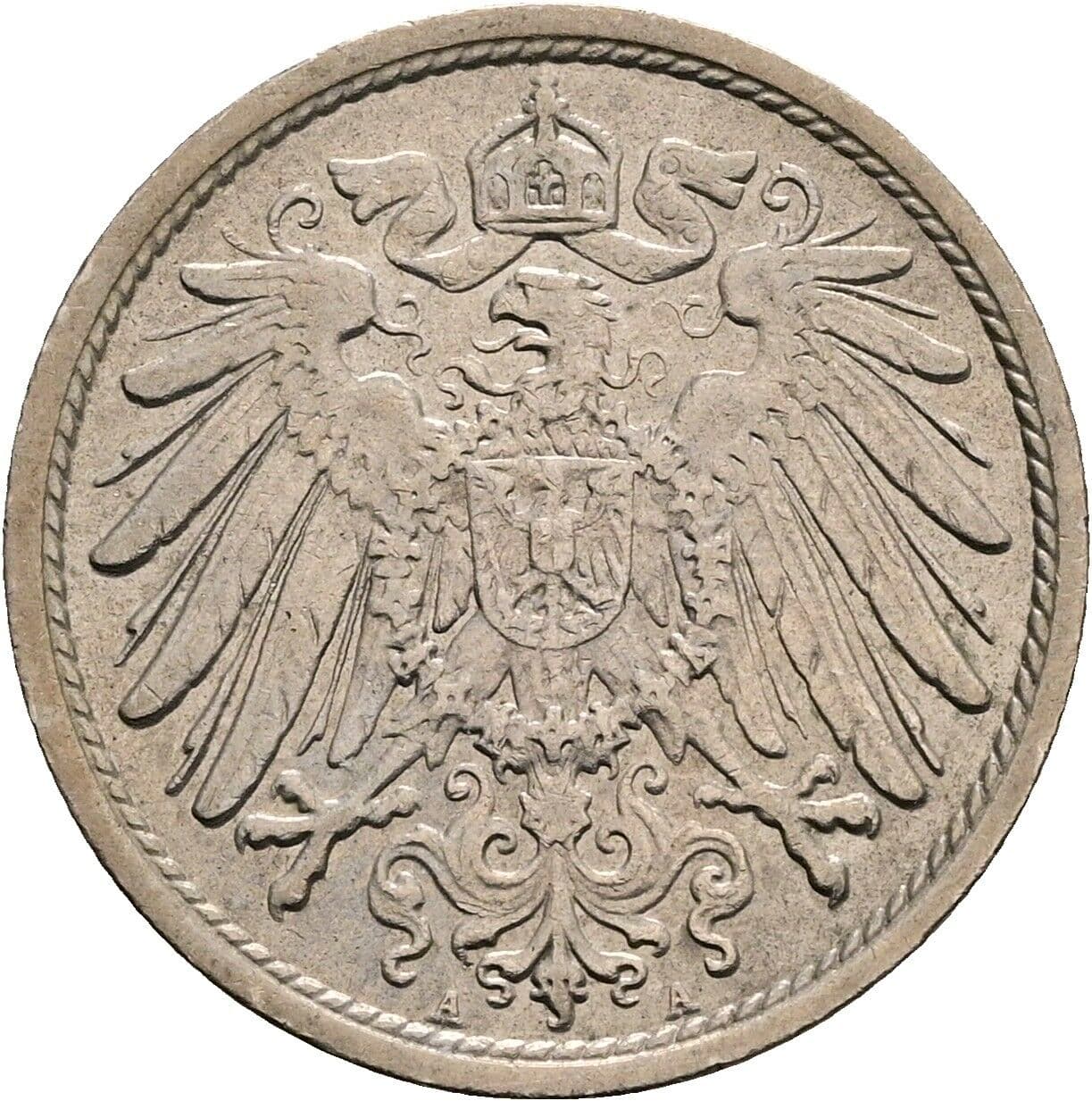 10 Pfennig 1914 A – Rückseite