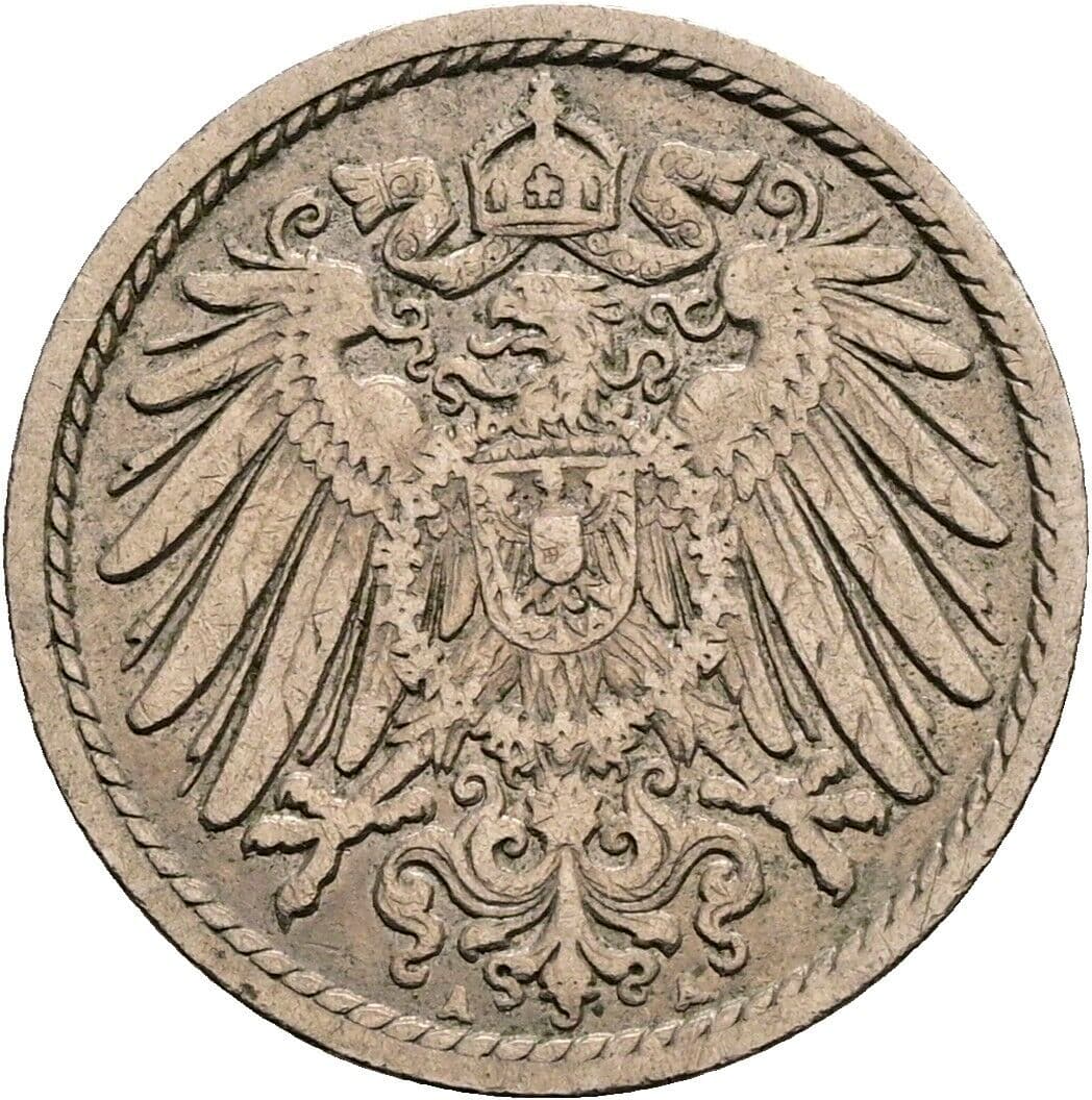 5 Pfennig 1906 A – Rückseite