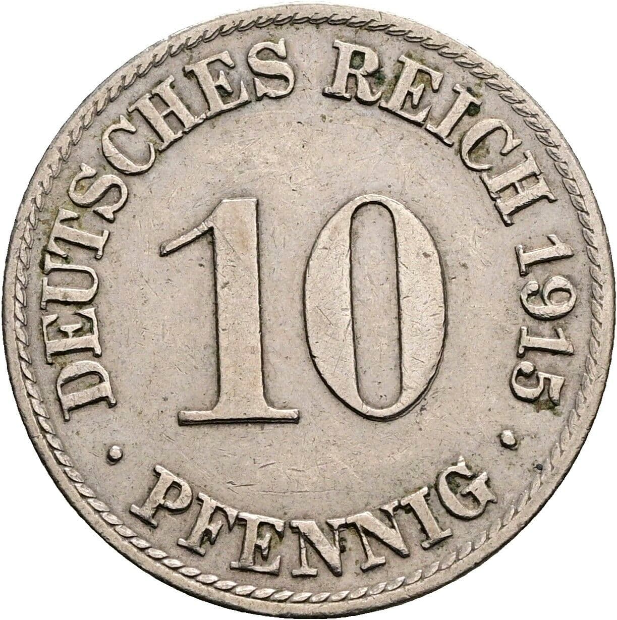 10 Pfennig 1915 A – Vorderseite