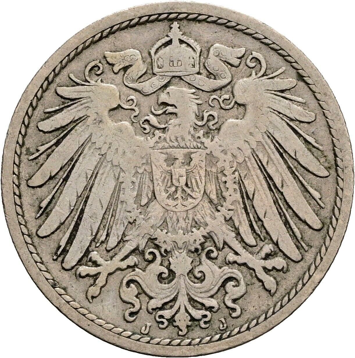 10 Pfennig 1900 J – Rückseite