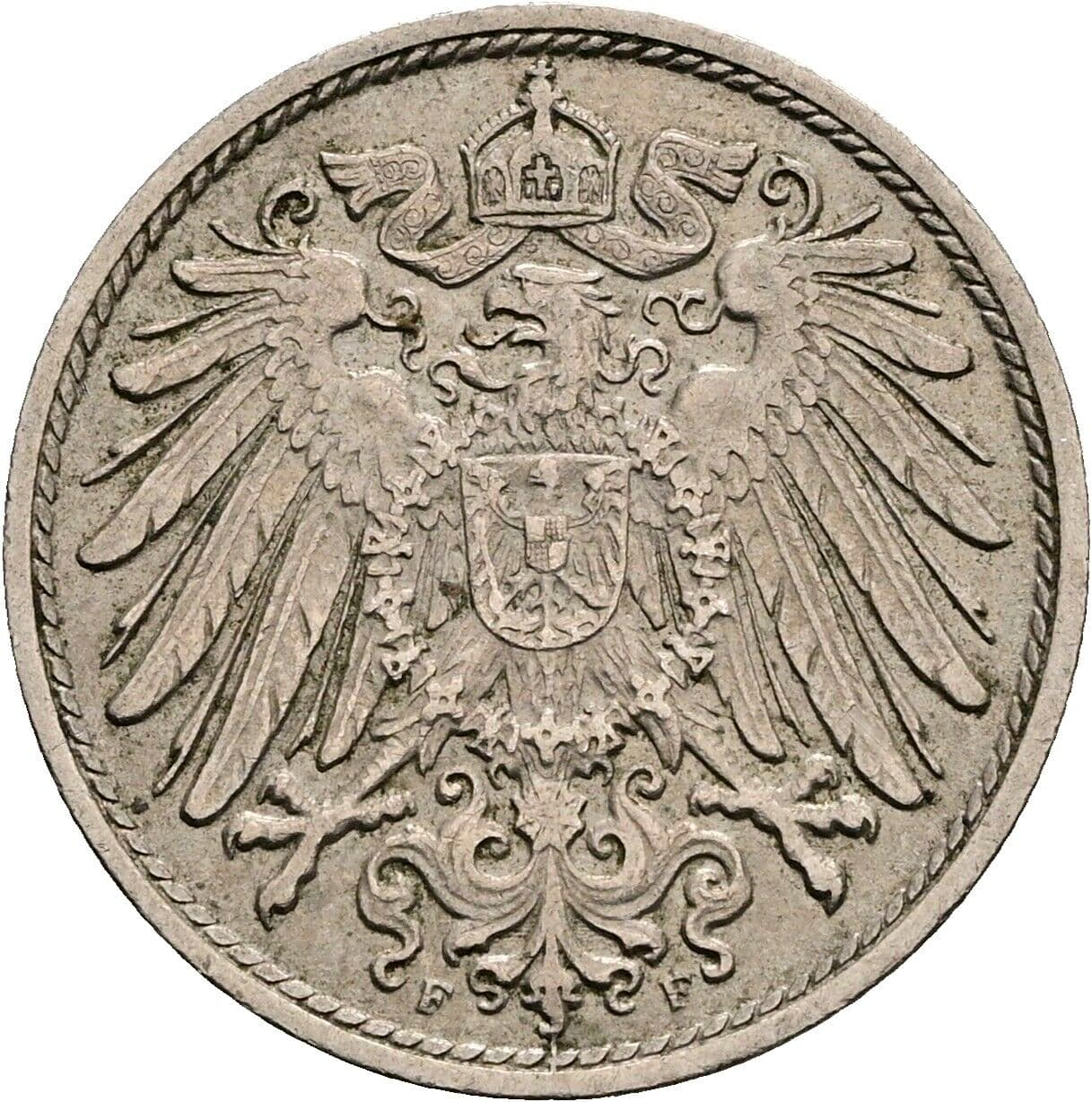 10 Pfennig 1913 F – Rückseite