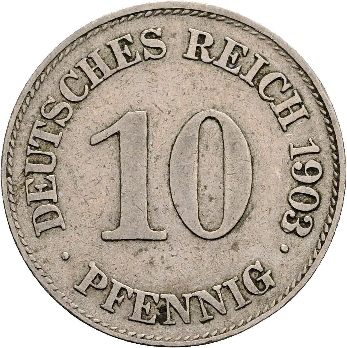 10 Pfennig 1903 E – Vorderseite