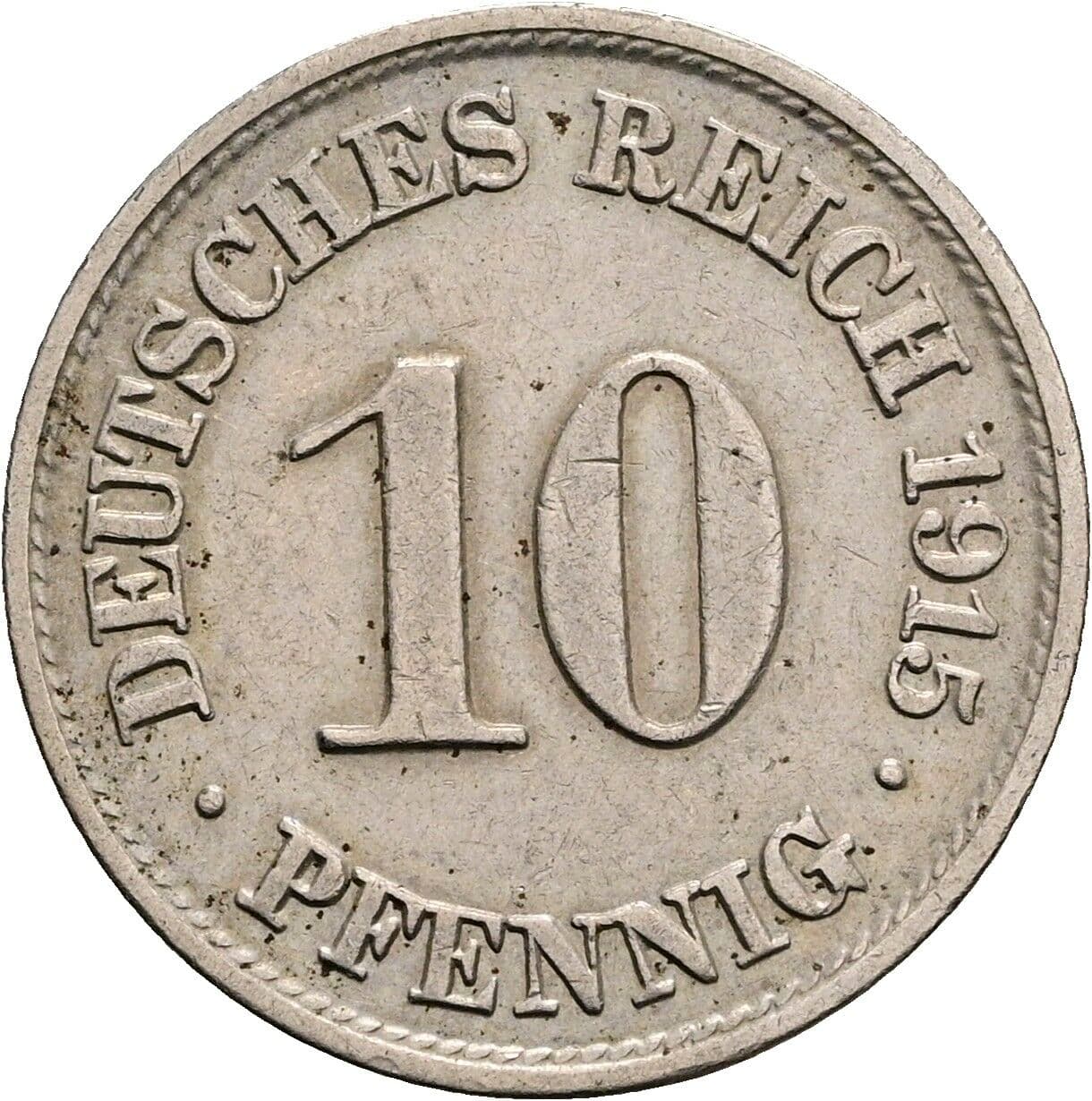 10 Pfennig 1915 A – Vorderseite