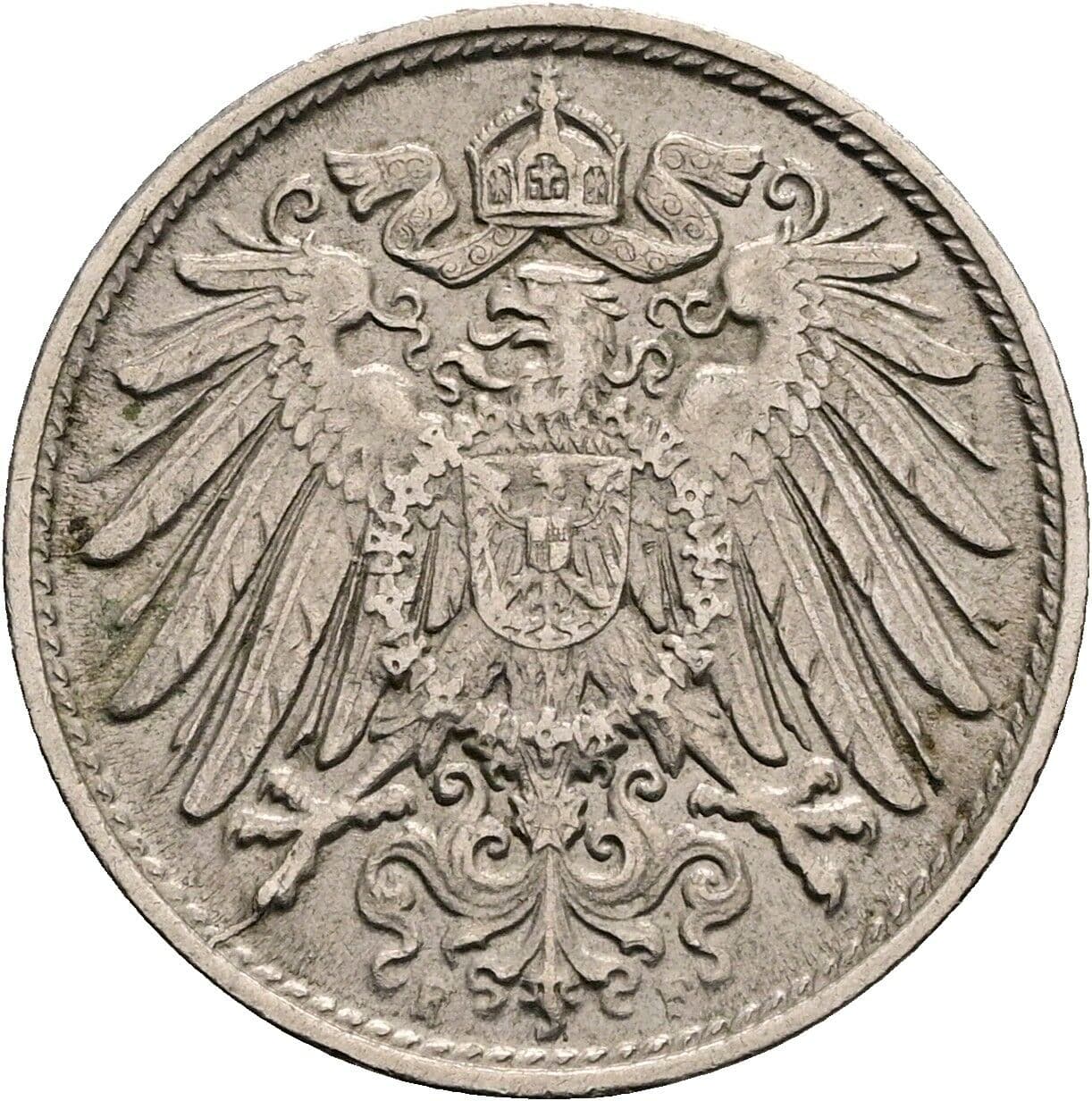 10 Pfennig 1914 F – Rückseite