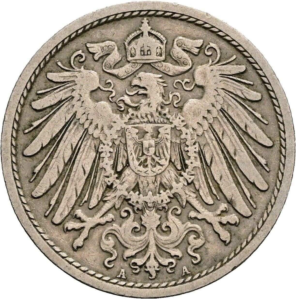 10 Pfennig 1906 A – Rückseite