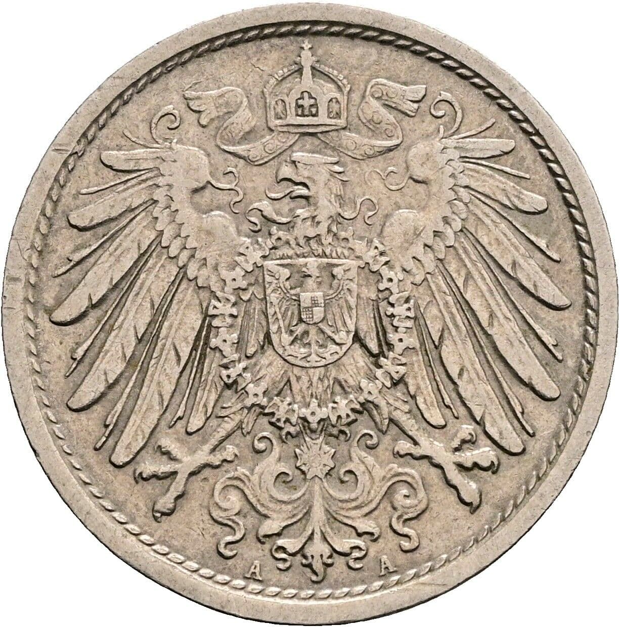 10 Pfennig 1913 A – Rückseite