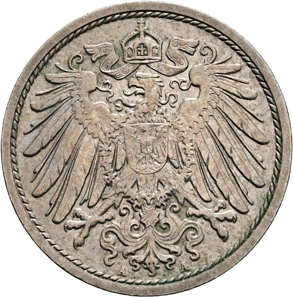 10 Pfennig 1914 A – Rückseite