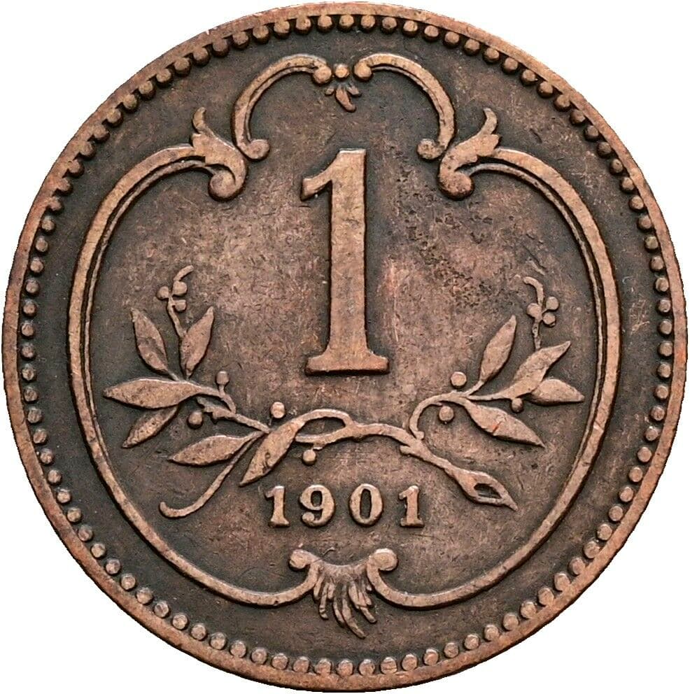 1 Heller Franz Joseph I. 1848-1916 1901 – Vorderseite