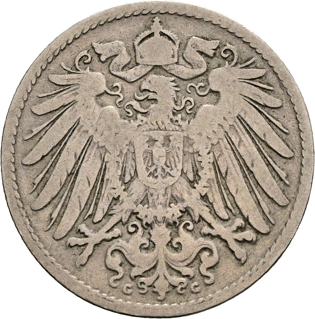 10 Pfennig 1898 G – Rückseite