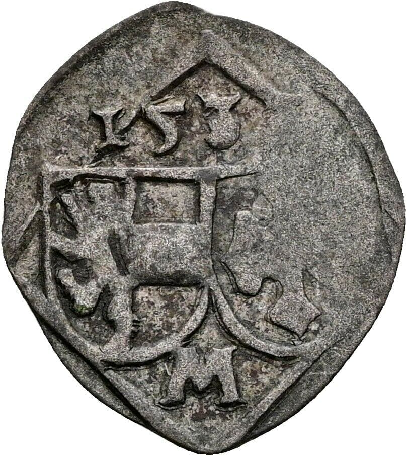 Pfennig Matthäus Lang von Wellenburg 1533 – Vorderseite