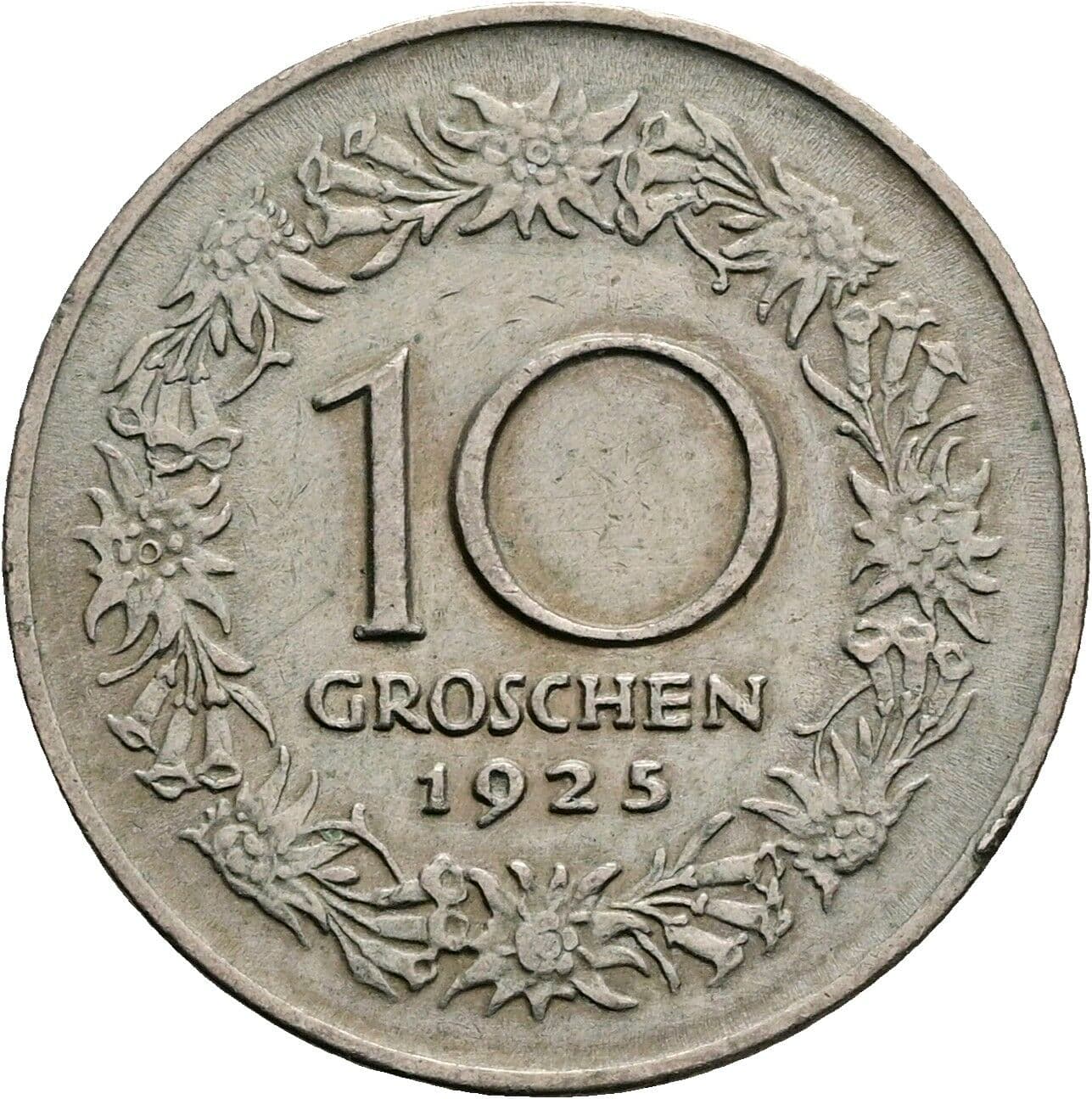 10 Groschen 1925 – Rückseite