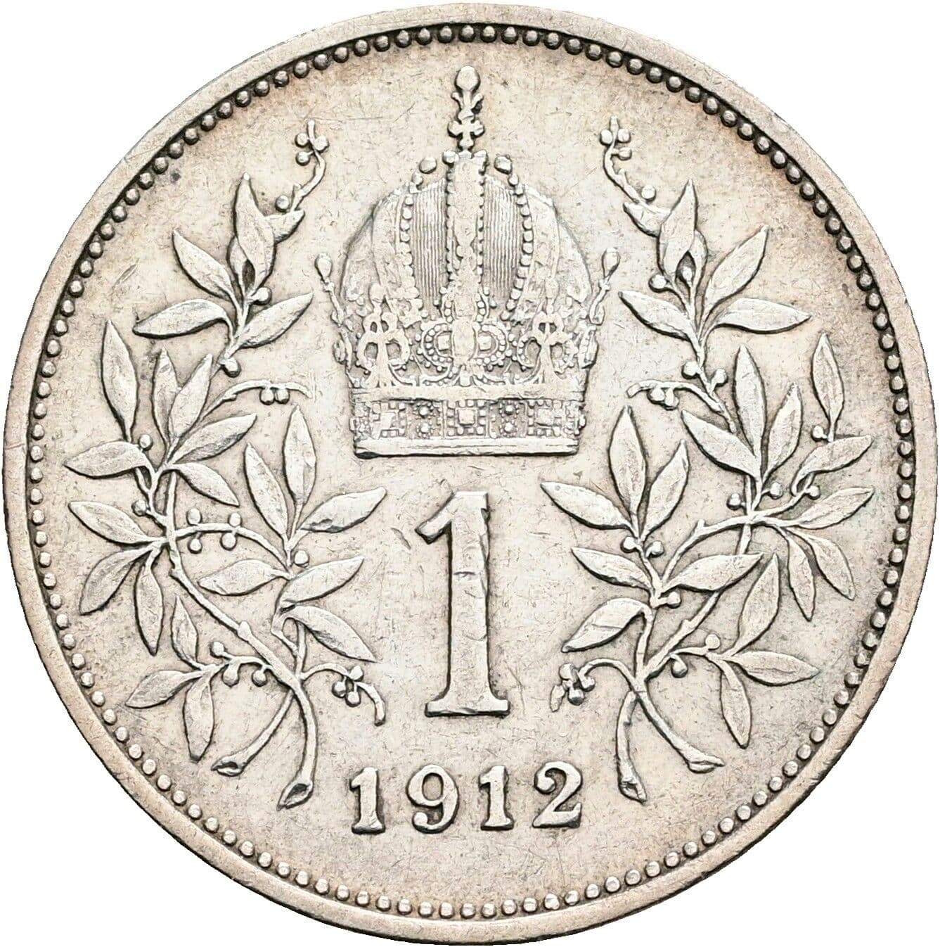 1 Krone Franz Joseph I. 1848-1916 1912 – Rückseite