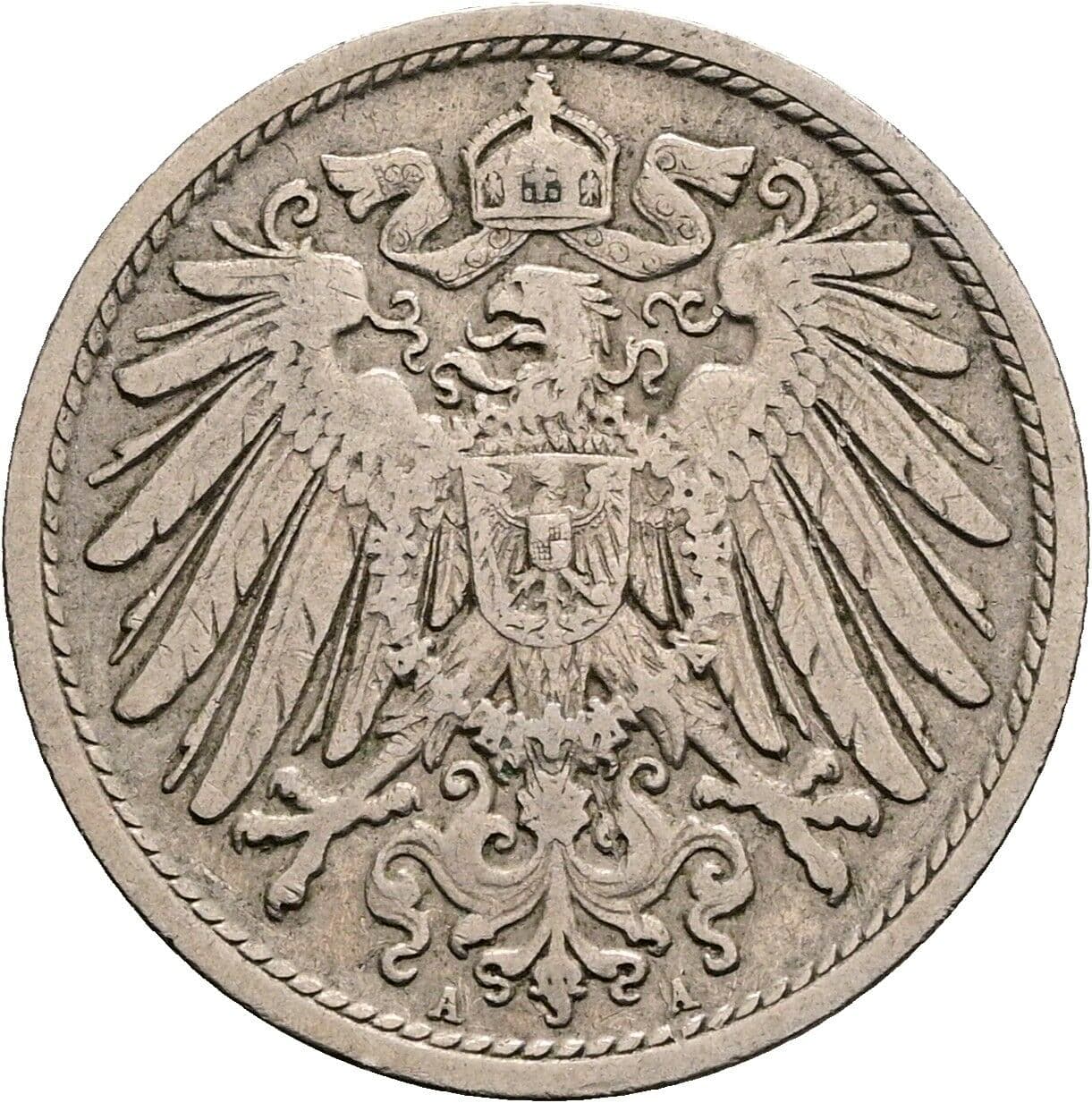 10 Pfennig 1907 A – Rückseite