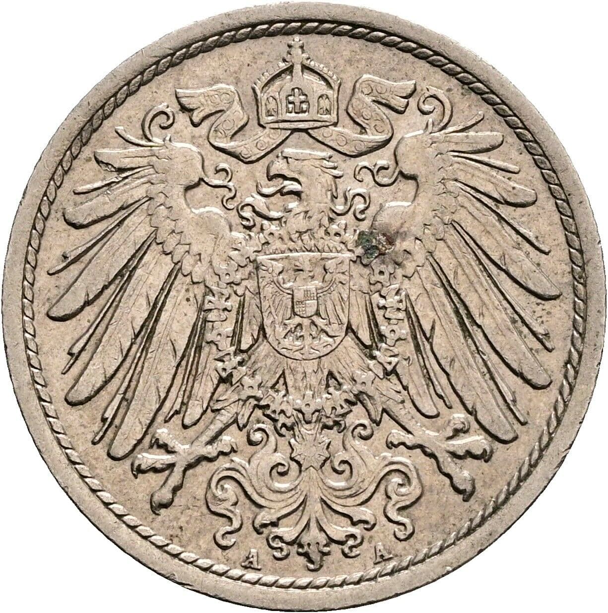 10 Pfennig 1914 A – Rückseite