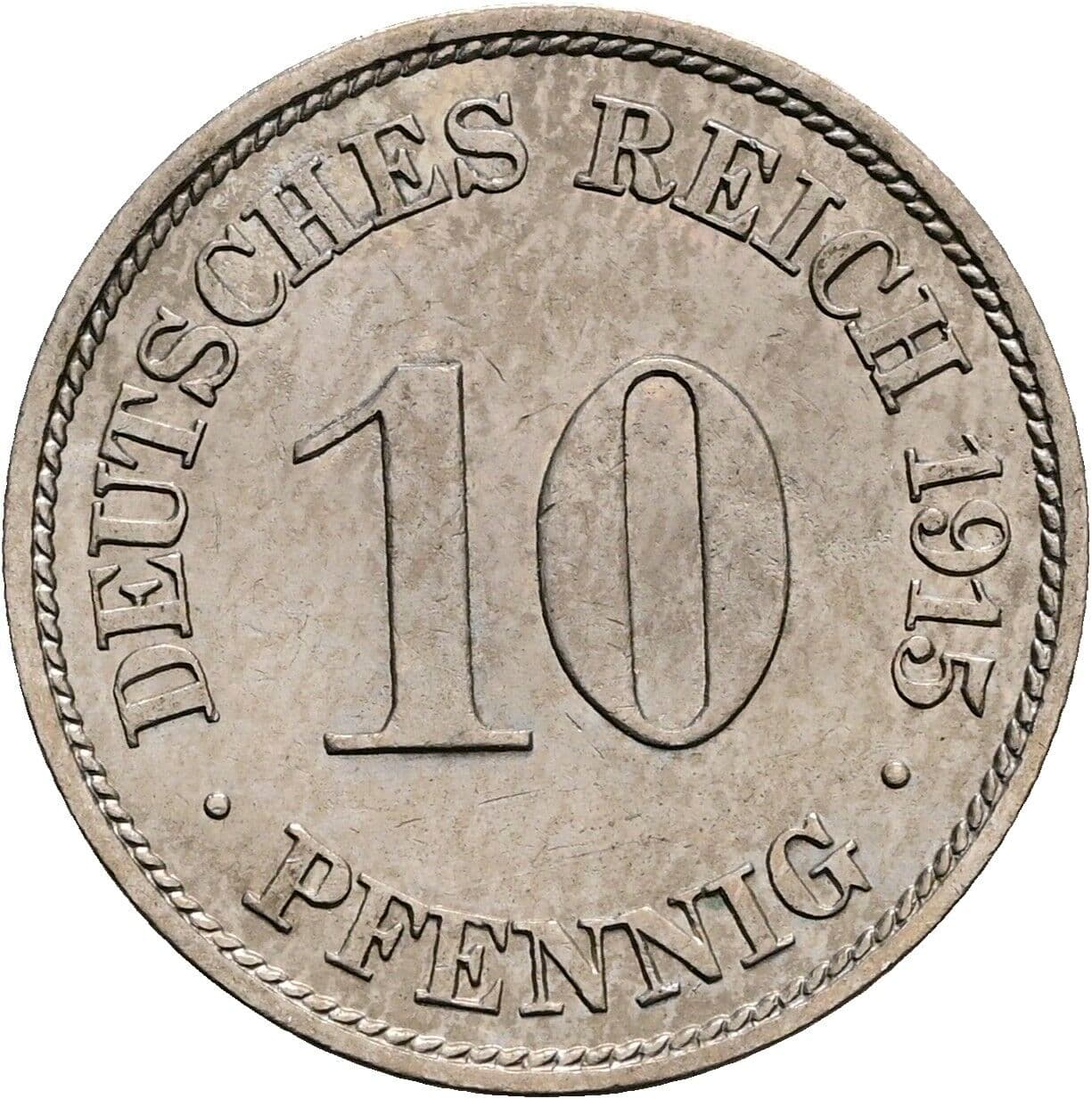 10 Pfennig 1915 J – Vorderseite