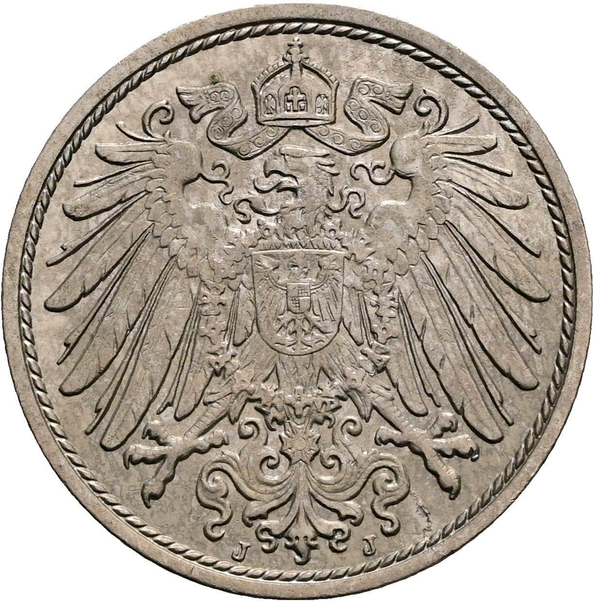 10 Pfennig 1915 J – Rückseite
