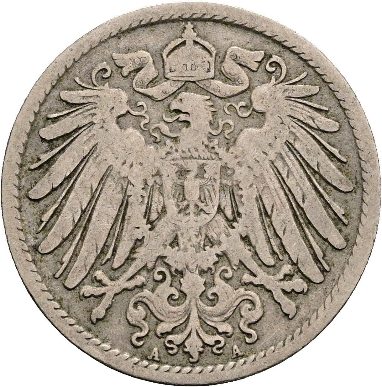 10 Pfennig 1898 A – Rückseite