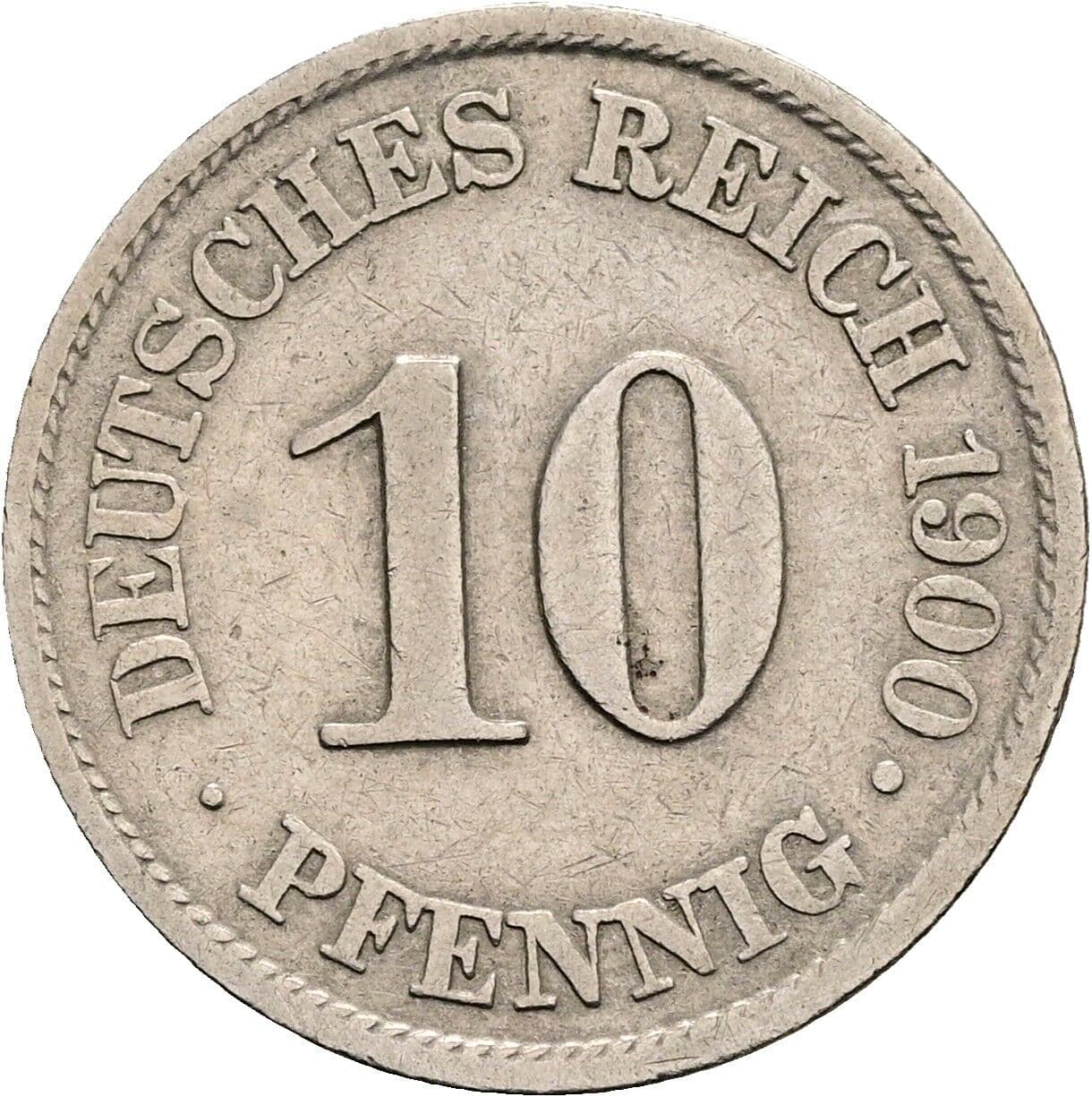 10 Pfennig 1900 A – Vorderseite