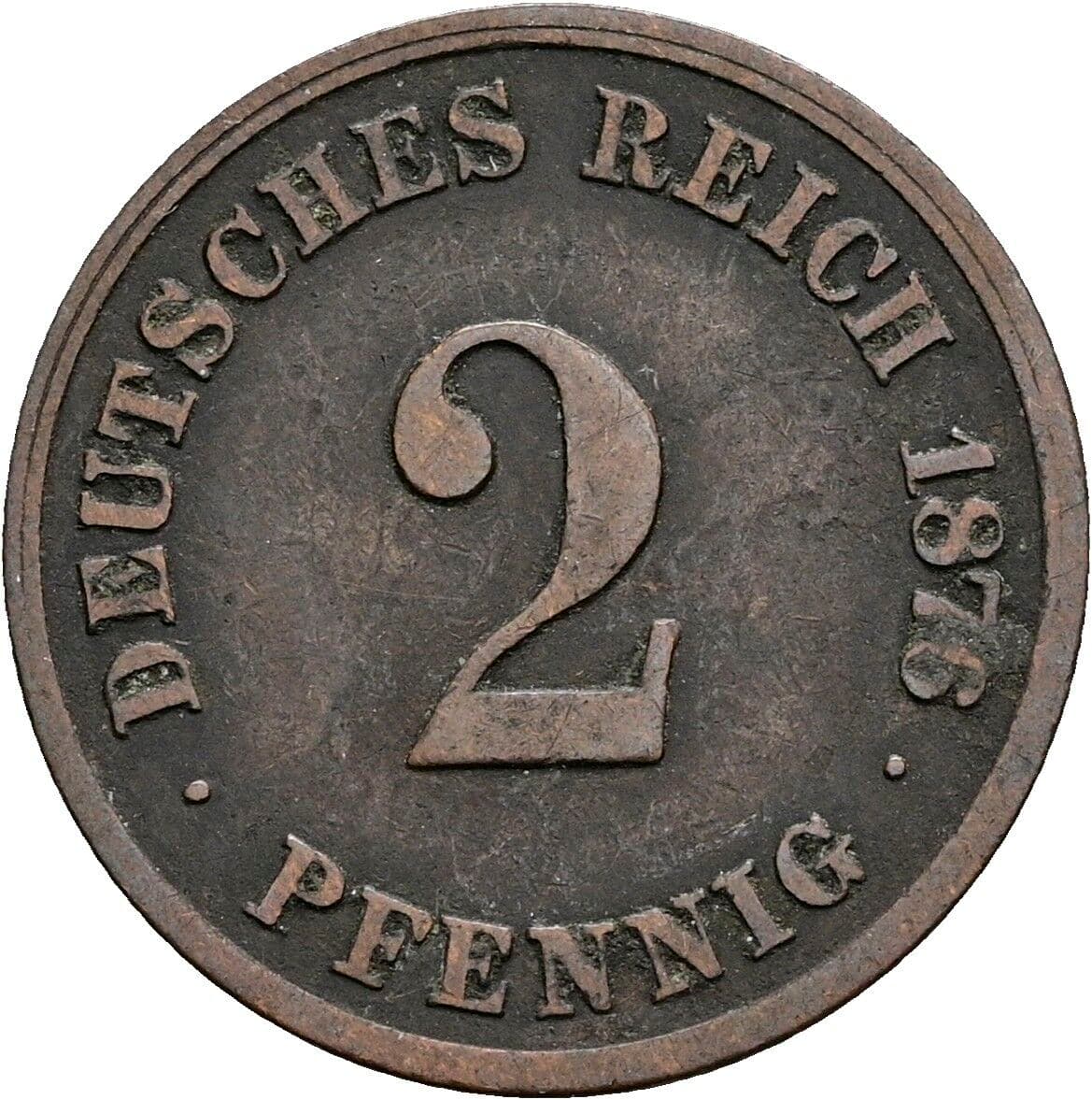 2 Pfennig 1876 C – Vorderseite