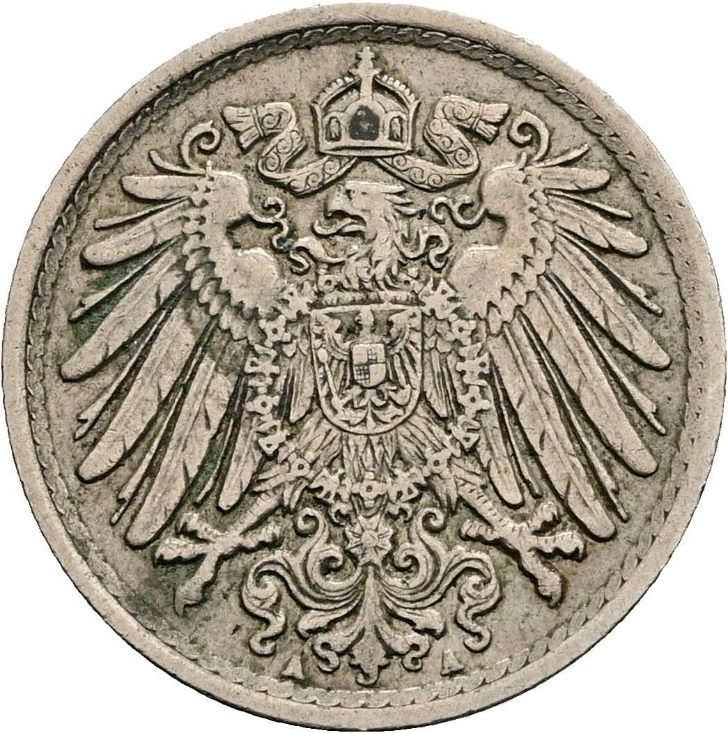 5 Pfennig 1914 A – Rückseite