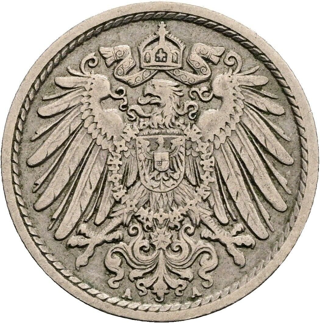 5 Pfennig 1913 A – Rückseite