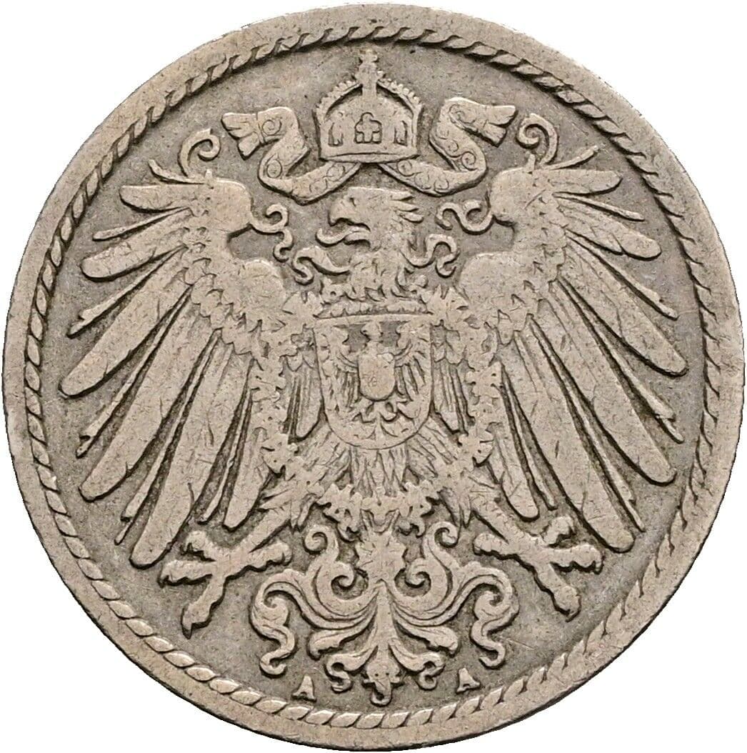 5 Pfennig 1898 A – Rückseite