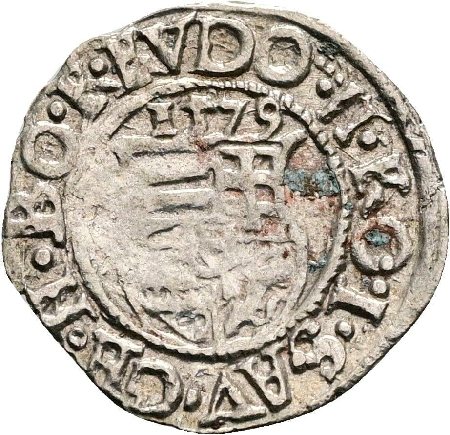 Denar 1579 KB, Kremnitz – Rückseite