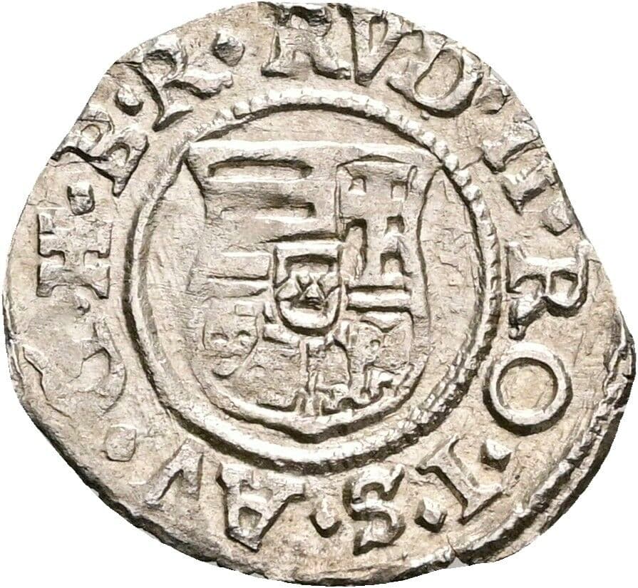 Denar Rudolph II. 1587 KB – Rückseite