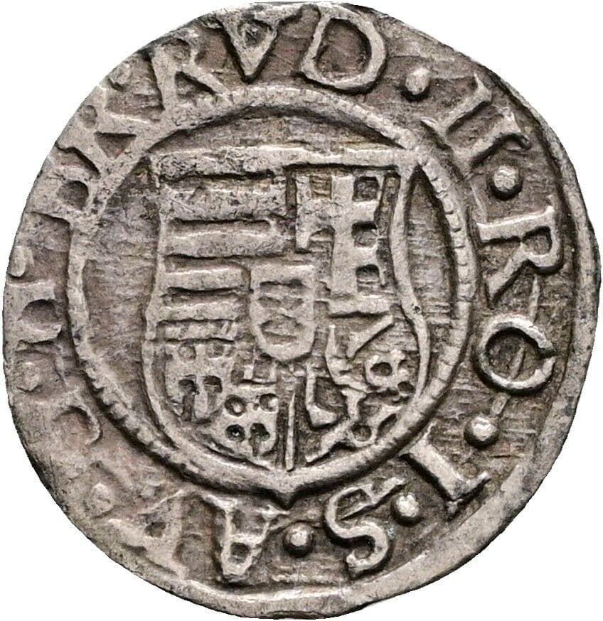 Denar Rudolph II. 1576-1612 1579 KB, Kremnitz – Rückseite