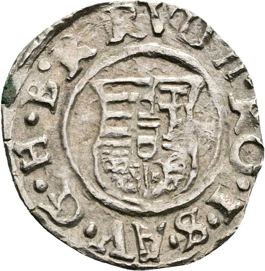 Denar Rudolph II. 1592 KB – Rückseite