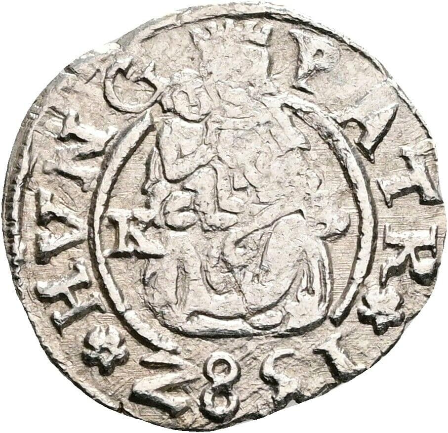 Denar 1582 KB, Kremnitz – Vorderseite