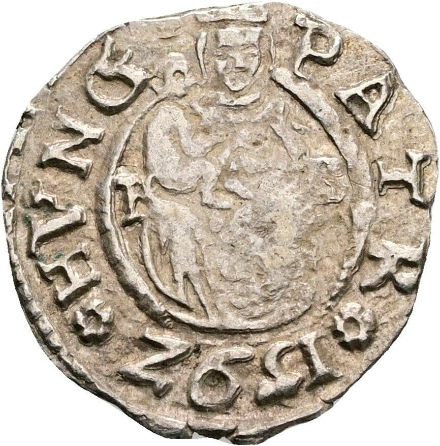 Denar 1592 KB, Kremnitz – Vorderseite