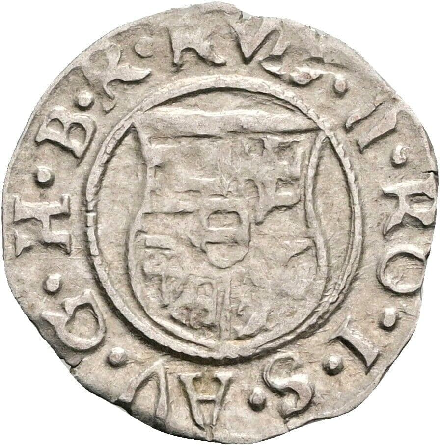 Denar Rudolf II. 1581 KB, Kremnitz – Rückseite