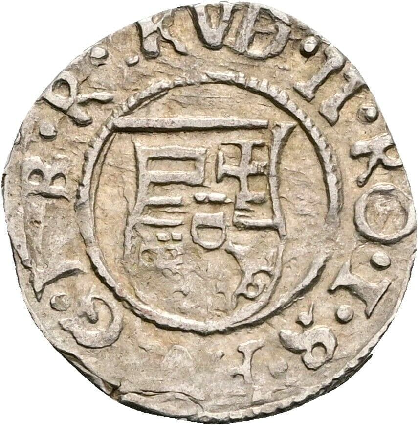 Denar Rudolf II. 1598 KB, Kremnitz – Rückseite