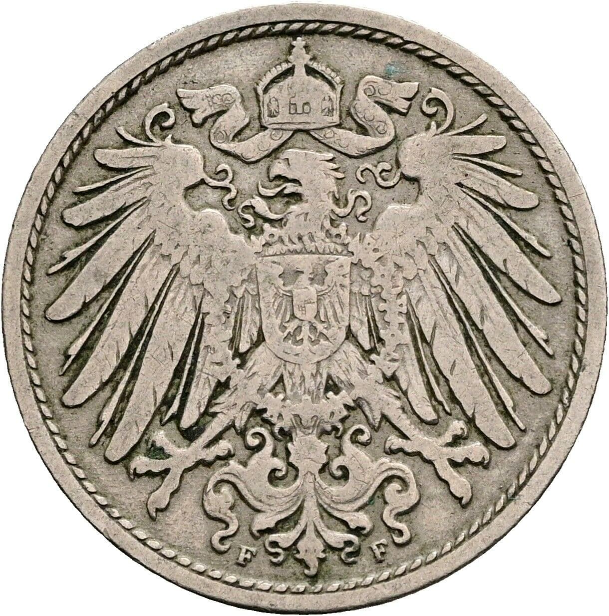 10 Pfennig 1900 F – Rückseite