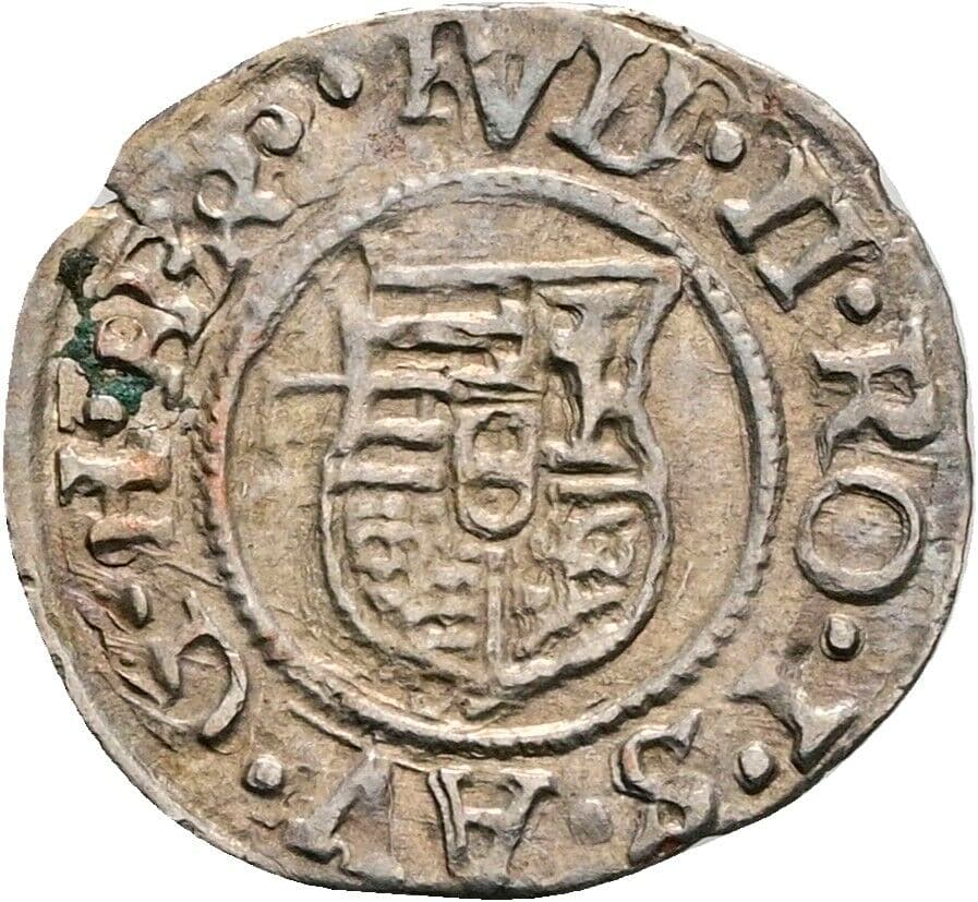 Denar Rudolf II. 1585 KB, Kremnitz – Rückseite