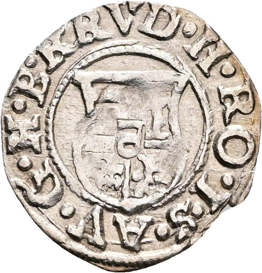 Denar Rudolf II. 1588 KB, Kremnitz – Rückseite