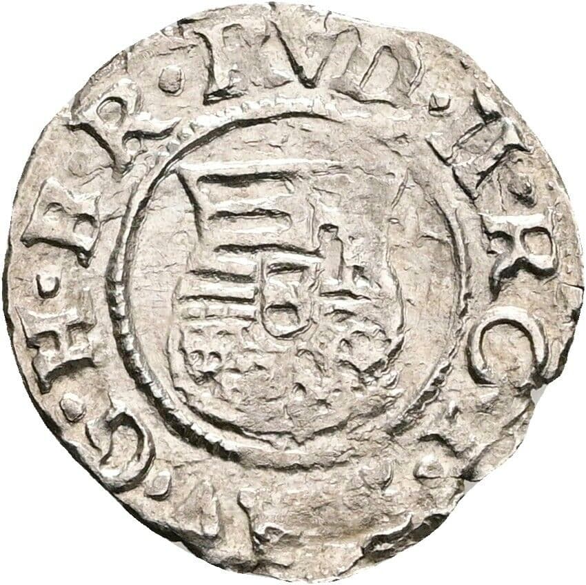 Denar Rudolph II. 1586 KB – Rückseite