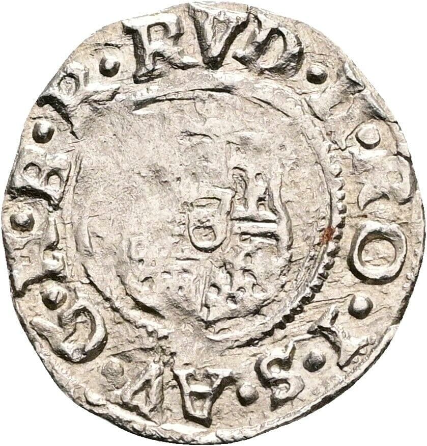 Denar Rudolph II. 1586 KB – Rückseite