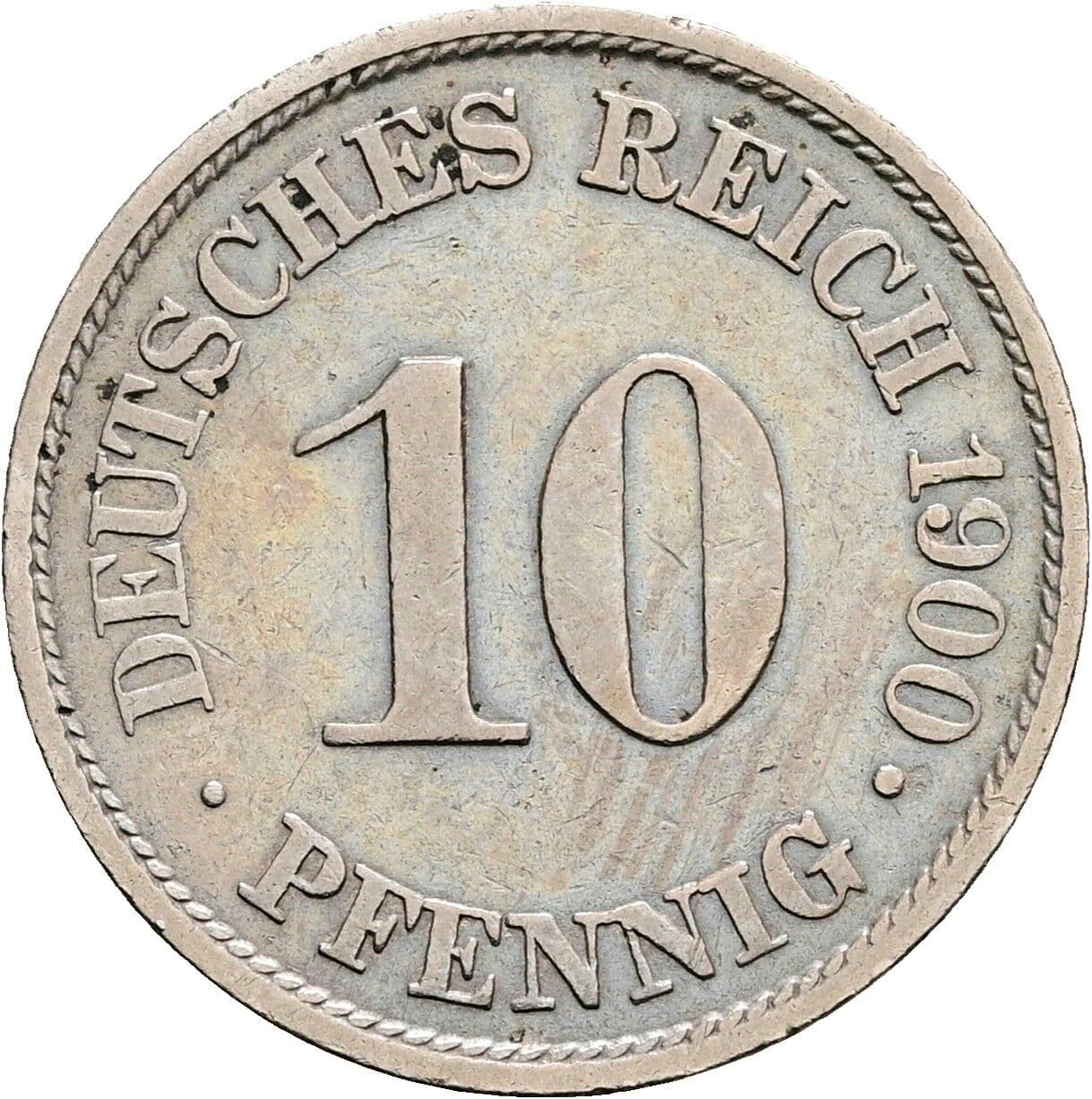 10 Pfennig 1900 A – Vorderseite