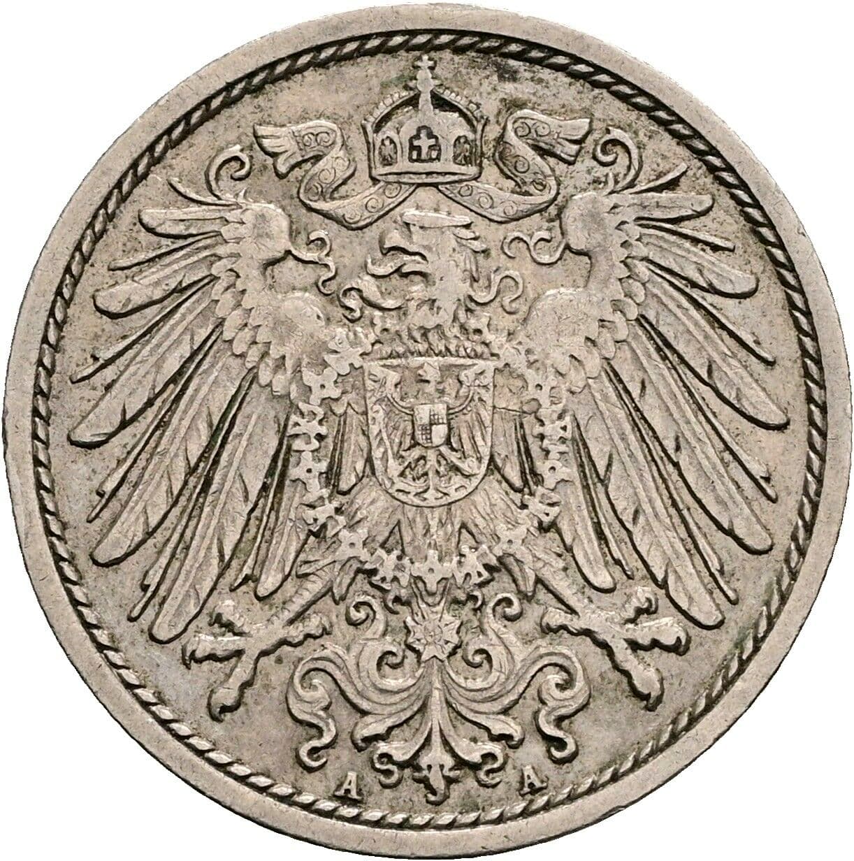 10 Pfennig 1911 A – Rückseite