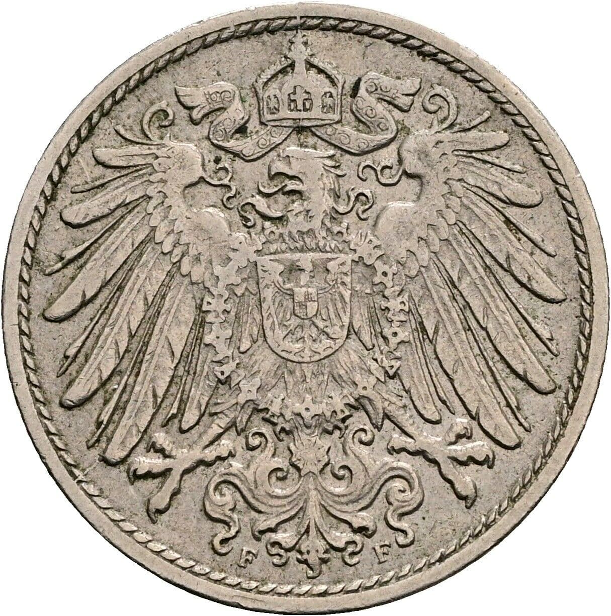 10 Pfennig 1912 F – Rückseite