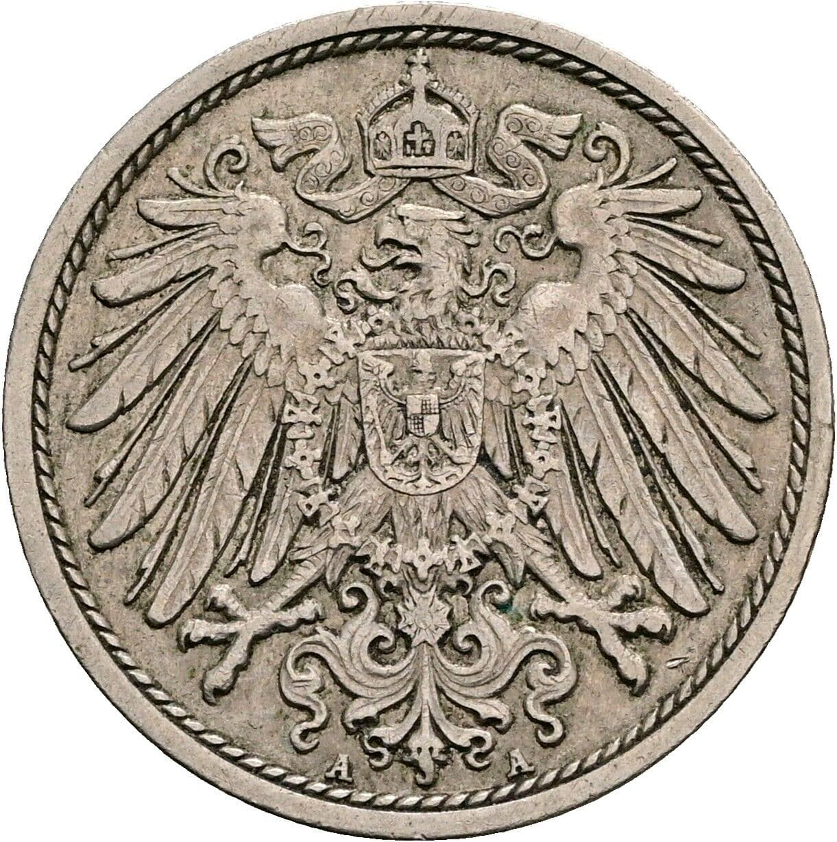 10 Pfennig 1912 A – Rückseite