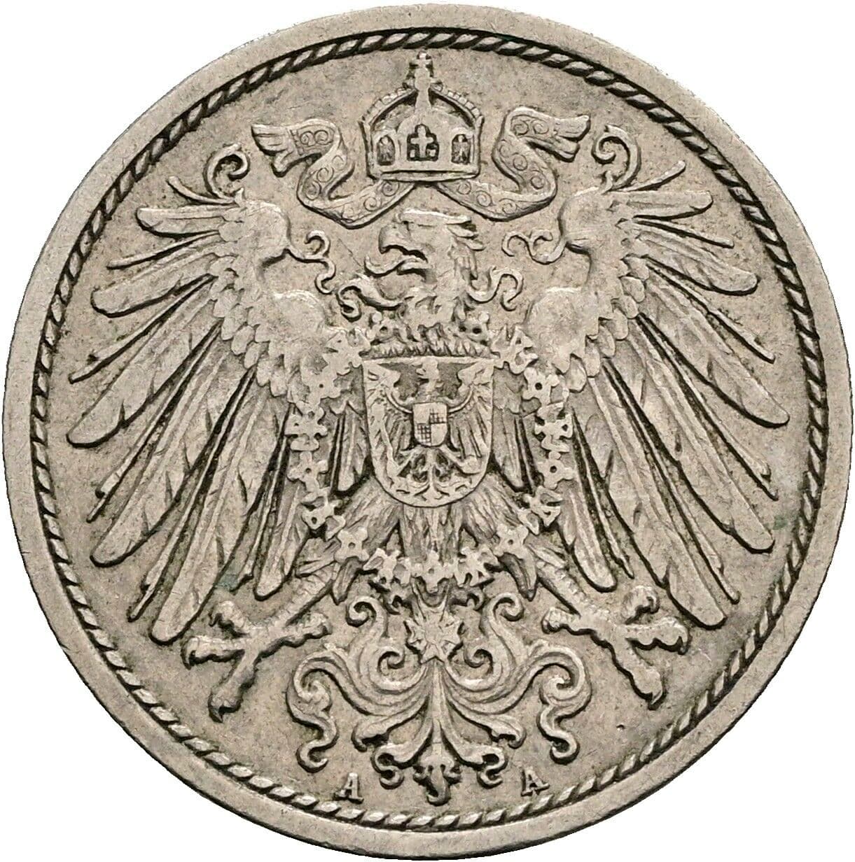 10 Pfennig 1912 A – Rückseite