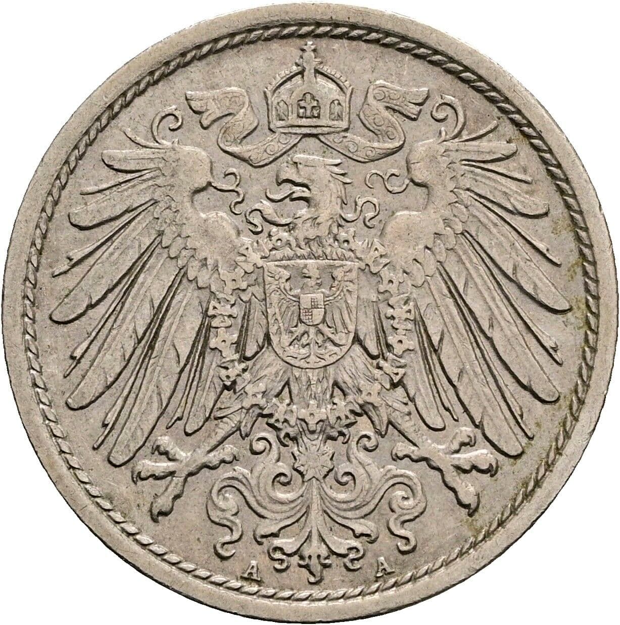 10 Pfennig 1912 A – Rückseite