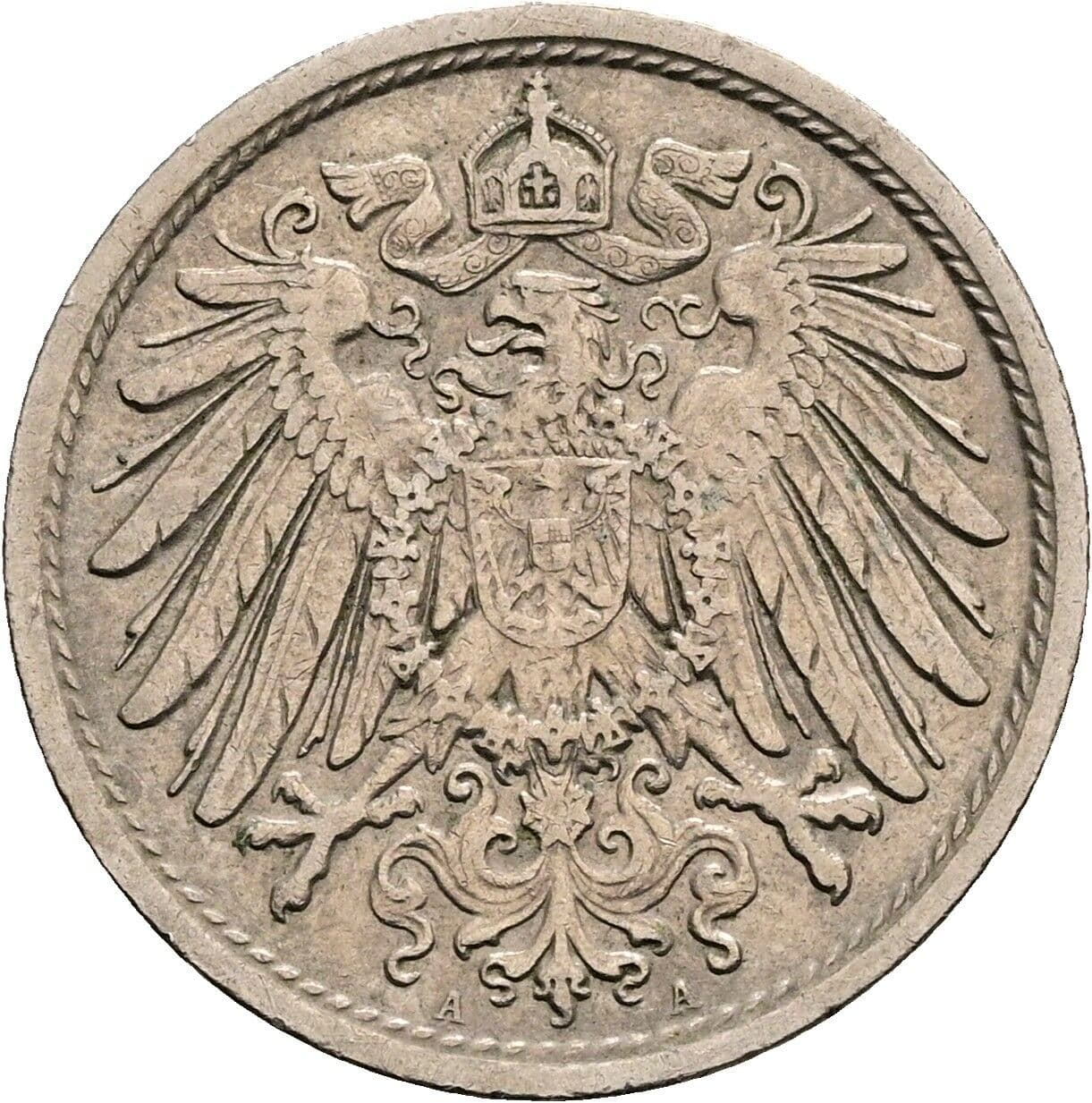10 Pfennig 1911 A – Rückseite